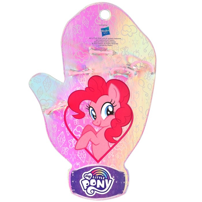 Набор колец на голографической подложке Набор колец на голографической подложке "Пони" 5 шт, My Little Pony МИКС