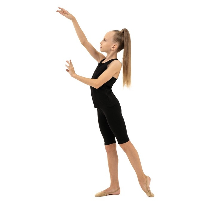 Майка-борцовка для гимнастики и танцев Grace Dance, р. 40, цвет чёрный Майка-борцовка для гимнастики и танцев Grace Dance, р. 40, цвет чёрный