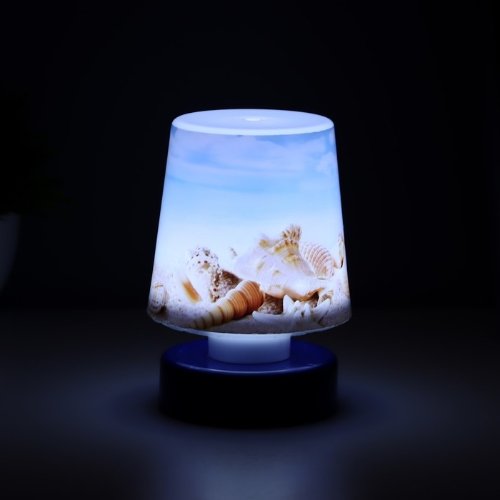 Ночник "Морской пляж" LED от батареек 3хААА 7,5х7,5х11 см RISALUX