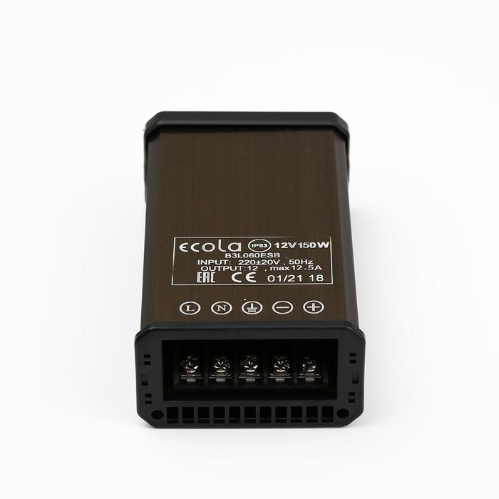 Блок питания Ecola для светодиодной ленты 12 В, 150 Вт, IP53 Блок питания Ecola для светодиодной ленты 12 В, 150 Вт, IP53