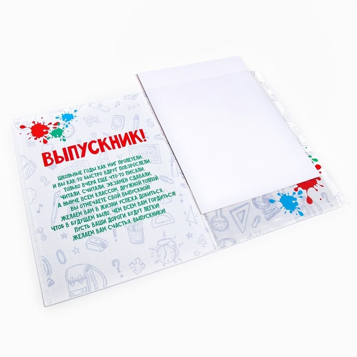 Папка с двумя файлами А4 Папка с двумя файлами А4 "Диплом выпускника" кляксы и канцелярия