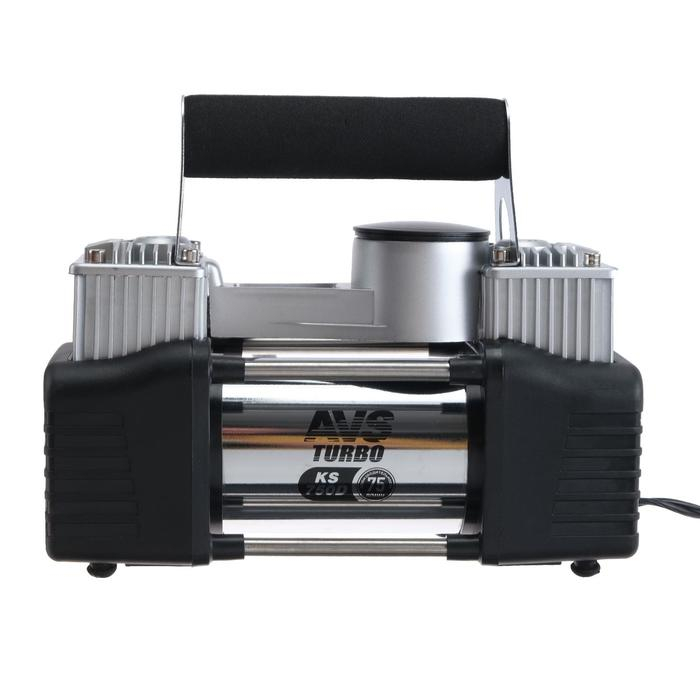 Компрессор автомобильный двухпоршневой AVS KS750D, 75 л/мин, 12 В, 10 атм Компрессор автомобильный двухпоршневой AVS KS750D, 75 л/мин, 12 В, 10 атм