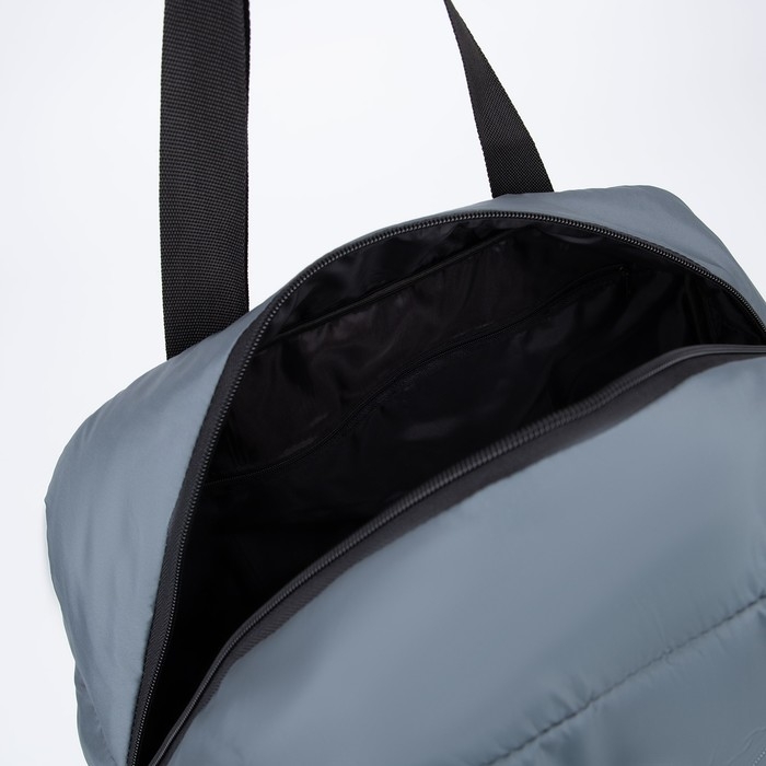 Сумка спортивная на молнии, наружный карман, длинный ремень, средний размер, цвет серый Сумка спортивная на молнии, наружный карман, длинный ремень, средний размер, цвет серый