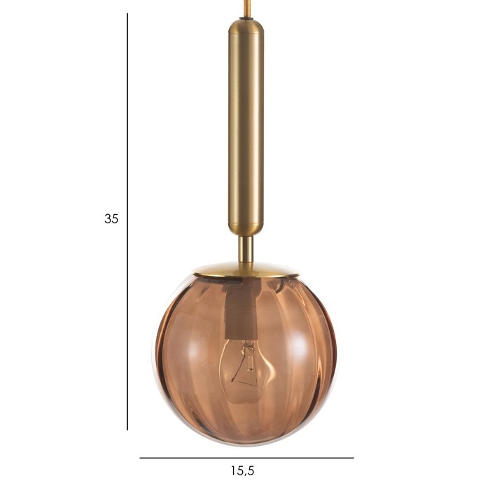 Светильник BayerLux Светильник BayerLux "Джавиер" Е14 40Вт золото-янтарный 15х15х35-185 см