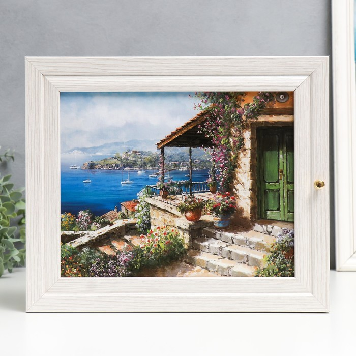 Ключница Ключница "Дом у моря" молочный дуб 26х31 см МИКС