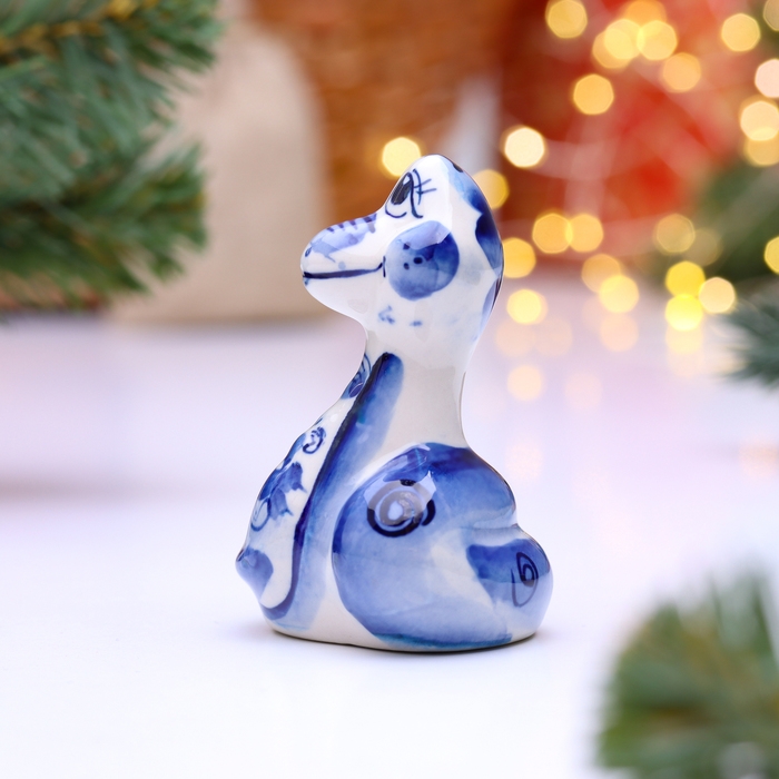 Новый год. Сувенир символ года Новый год. Сувенир символ года "Змея Линк", гжель