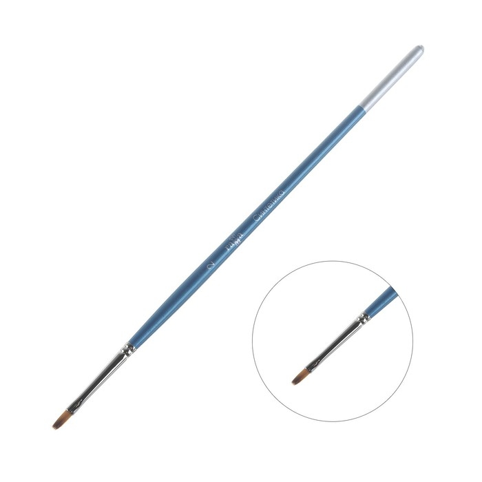 Кисть синтетика, плоская №2, Кисть синтетика, плоская №2, "Гамма"