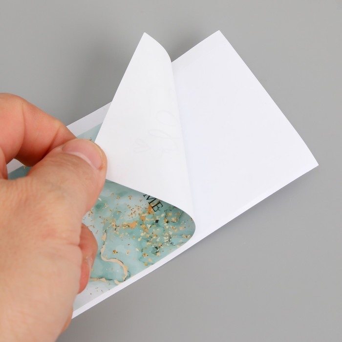 Наклейка бумага благодарность Наклейка бумага благодарность "Синий мрамор с блёстками" набор 50 шт 15х6 см