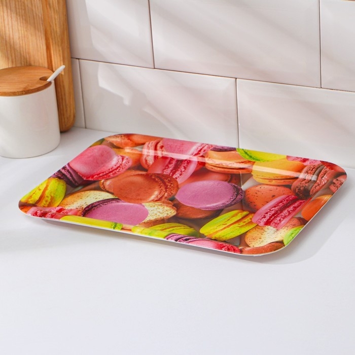 Поднос пластиковый прямоугольный Доляна «Самобранка», 30×21×1,8 см, рисунок МИКС Поднос пластиковый прямоугольный Доляна «Самобранка», 30×21×1,8 см, рисунок МИКС