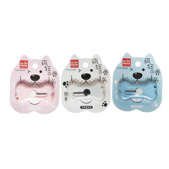 Нож канцелярский 9 мм  Нож канцелярский 9 мм "Кость", пластик, блистер, МИКС