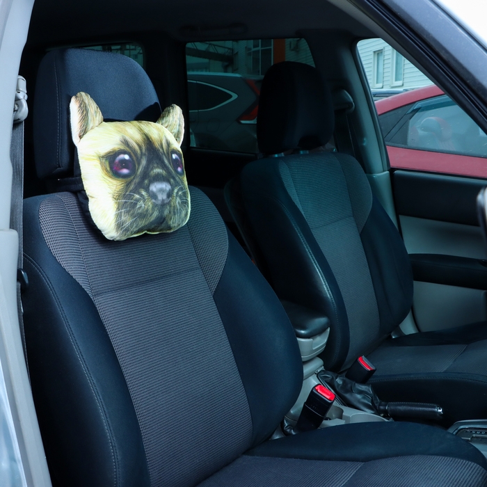 Подушка на подголовник МАТЕХ ANIMALS LINE, Мопс, 30 х 25 х 10 см, коричневый, бежевый Подушка на подголовник МАТЕХ ANIMALS LINE, Мопс, 30 х 25 х 10 см, коричневый, бежевый