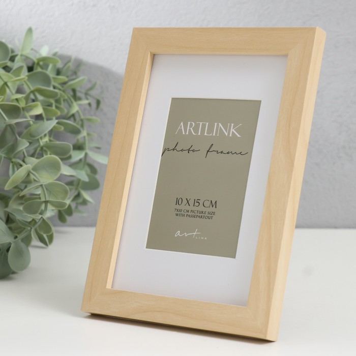 Фоторамка МДФ Фоторамка МДФ "Ellis" 10х15 см, с паспарту, натуральный 76715
