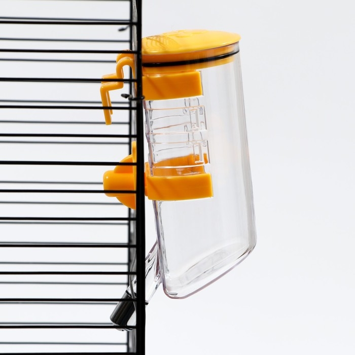 Поилка внешняя для клетки, 500 мл, жёлтая Поилка внешняя для клетки, 500 мл, жёлтая