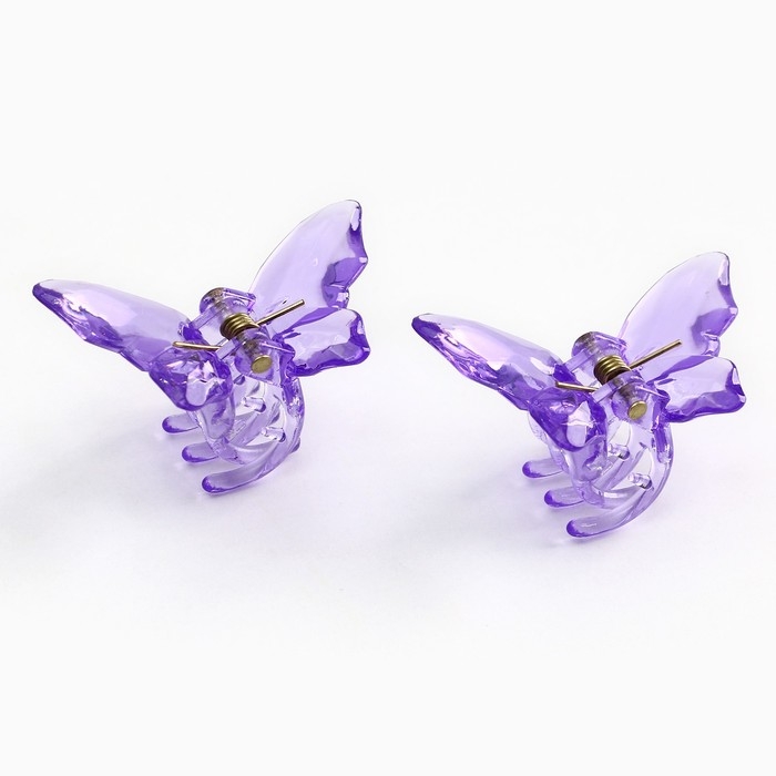 Краб для волос в форме бабочек «Самой волшебной», 2 шт., 4 х 3 х 2.5 см Краб для волос в форме бабочек «Самой волшебной», 2 шт., 4 х 3 х 2.5 см