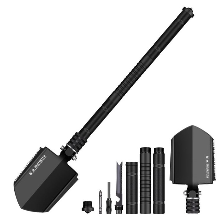 Лопата многофункциональная 7в1 в чехле, 67 см, черная Лопата многофункциональная 7в1 в чехле, 67 см, черная