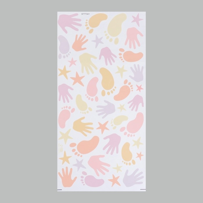 Наклейка интерьерная цветная Наклейка интерьерная цветная "Ножки и ладошки" 30х60 см