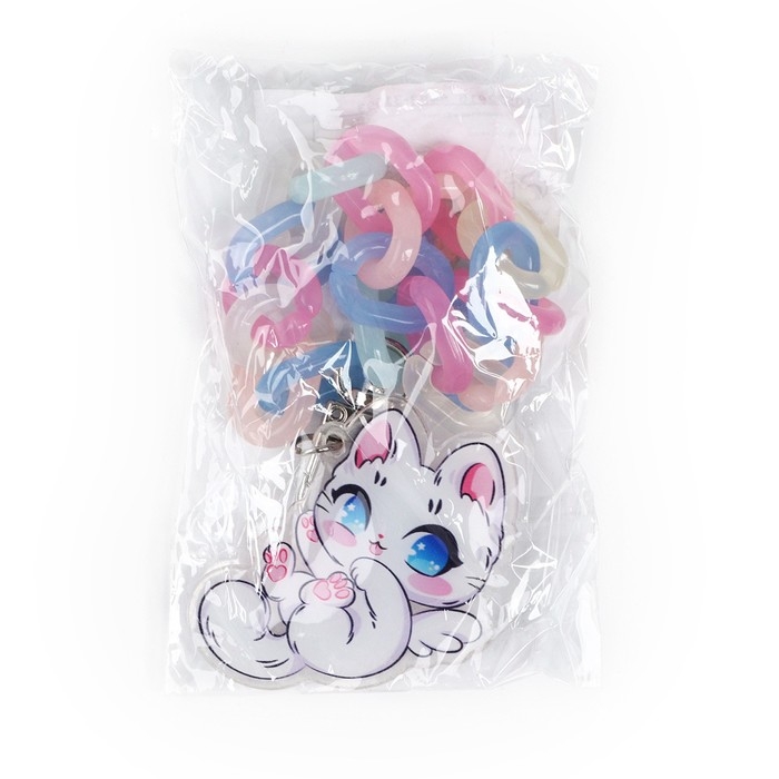 Брелок для ключей на цепочке «Котик», 26 х 5 см Брелок для ключей на цепочке «Котик», 26 х 5 см