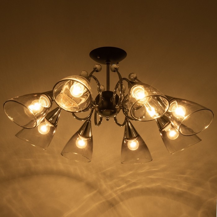 Люстра Люстра "Марианна" 8хЕ27 40Вт черный 77х77х33см BayerLux