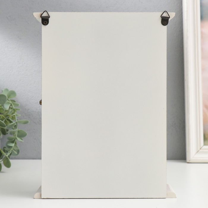 Ключница дерево 6 крючков Ключница дерево 6 крючков "Лаванда в кувшине" 26,3х21х7,8 см МИКС