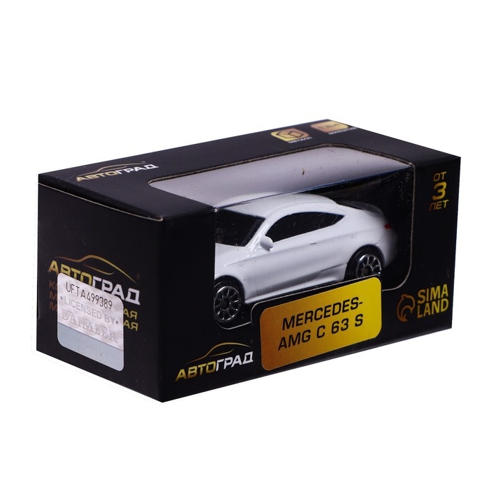 Машина металлическая MERCEDES-AMG C63 S COUPE, 1:64, цвет белый Машина металлическая MERCEDES-AMG C63 S COUPE, 1:64, цвет белый