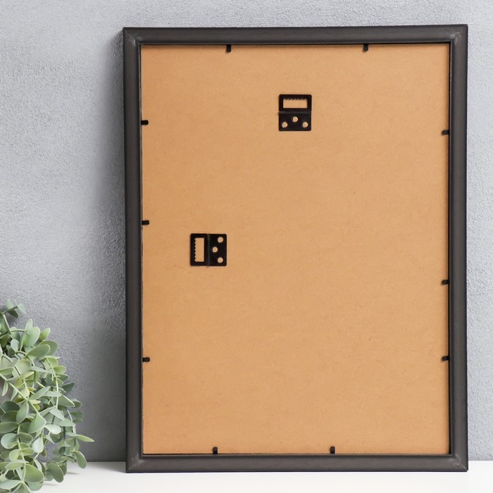 Фоторамка пластик Фоторамка пластик "Gloria" 30х40 см, с паспарту, чёрный