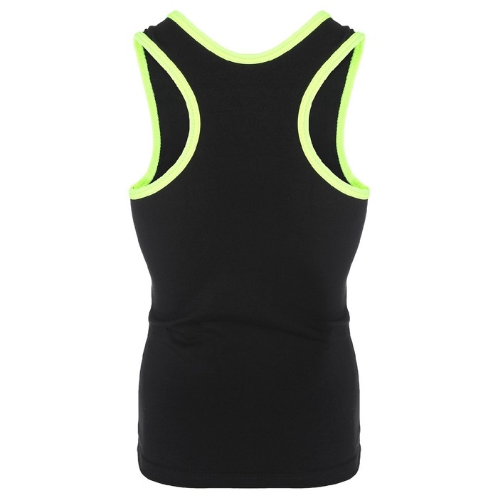 Майка-борцовка для гимнастики и танцев Grace Dance, р. 44, цвет чёрный/лайм Майка-борцовка для гимнастики и танцев Grace Dance, р. 44, цвет чёрный/лайм