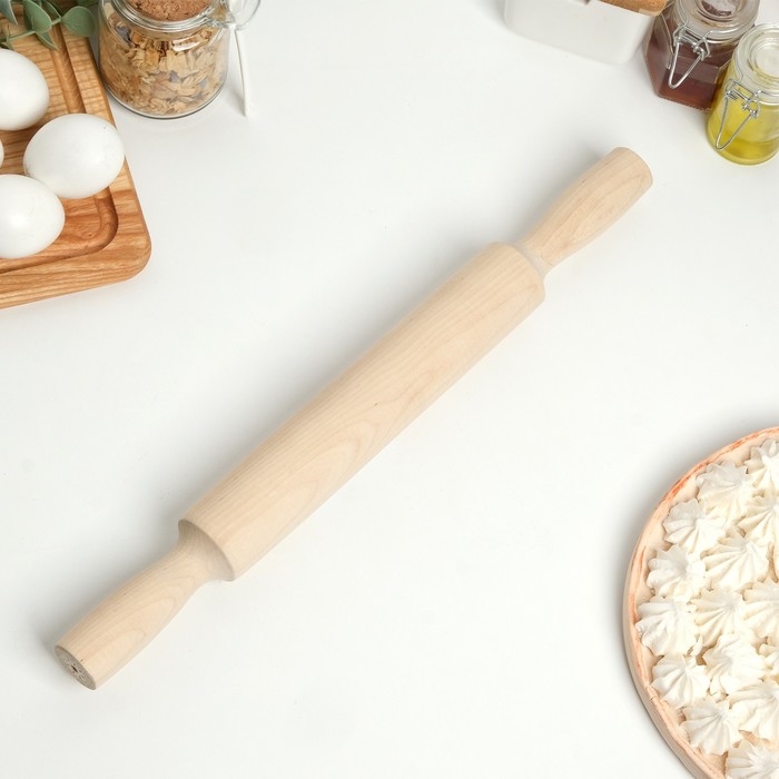 Скалка деревянная, берёза, 43×4.5 см Скалка деревянная, берёза, 43×4.5 см