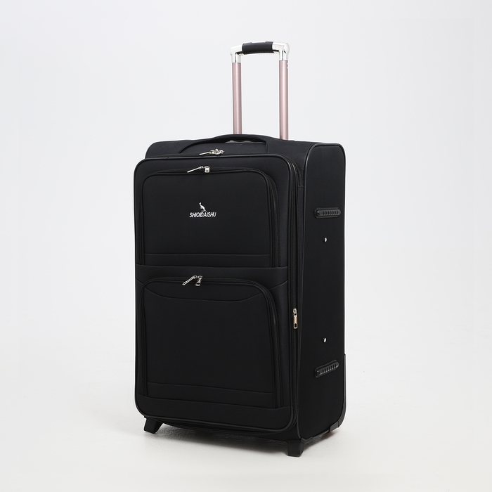 Чемодан большой 95 л (L), отдел на молнии, с расширением, кодовый замок, 3 колеса, 2 наружных кармана, цвет чёрный Чемодан большой 95 л (L), отдел на молнии, с расширением, кодовый замок, 3 колеса, 2 наружных кармана, цвет чёрный