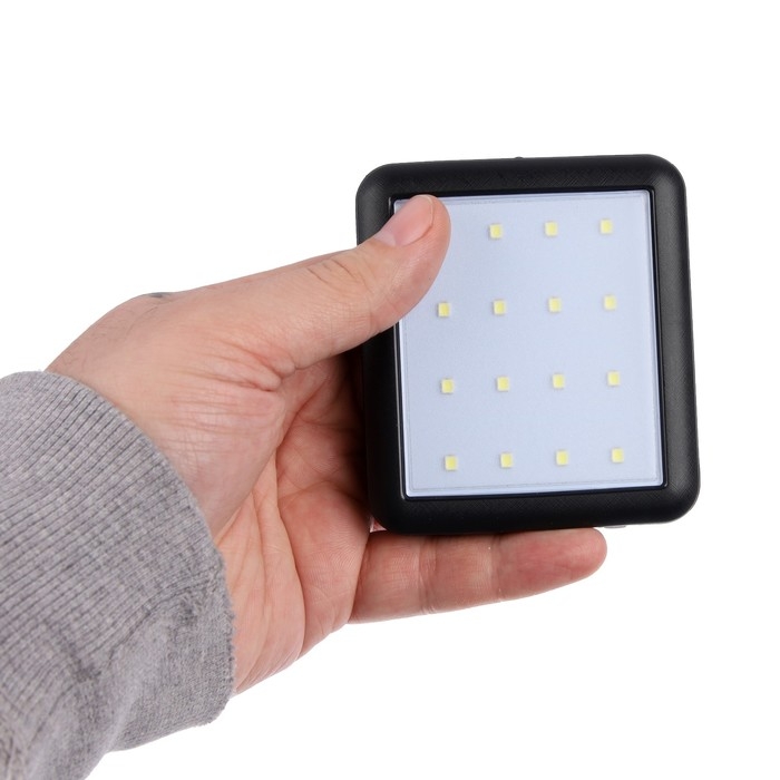 Внешний аккумулятор 484, 10000 мАч, кабели Type-C/Lightning/MicroUSB, фонарь, чёрный Внешний аккумулятор 484, 10000 мАч, кабели Type-C/Lightning/MicroUSB, фонарь, чёрный