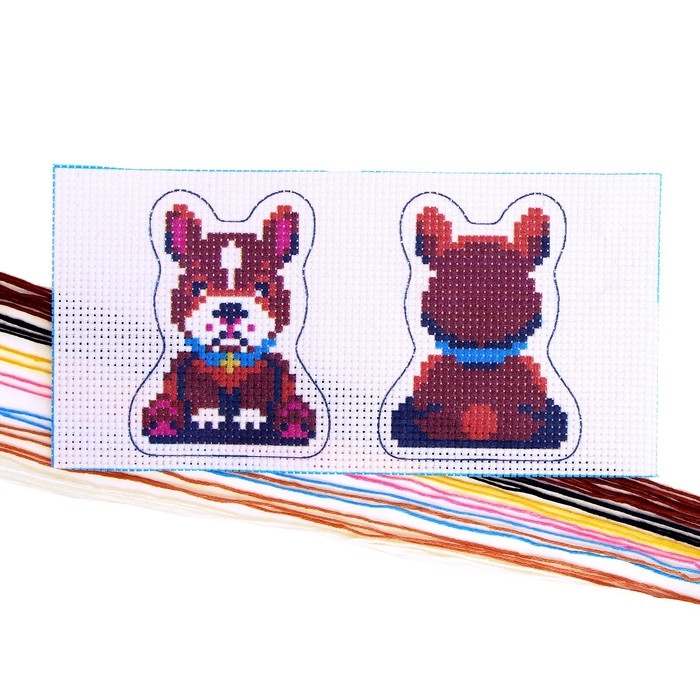 Вышивка крестиком для детей. Игрушка «Верный пёс», набор для творчества Вышивка крестиком для детей. Игрушка «Верный пёс», набор для творчества