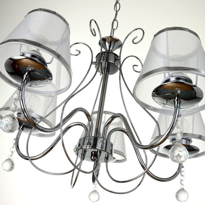 Люстра 2425/5 E27 40Вт хром 52х52х32-60 см BayerLux