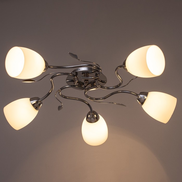 Люстра Люстра "Джил" 5х60Вт Е27 Хром 64х64х22см