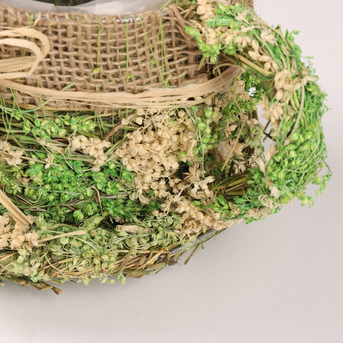 Кашпо, 19 х 16 х 11 см, трава Кашпо, 19 х 16 х 11 см, трава