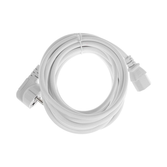 Кабель питания Luazon KDGN-005, Schuko - C13, 10 А, 3 м, 3-х жильный, белый Кабель питания Luazon KDGN-005, Schuko - C13, 10 А, 3 м, 3-х жильный, белый