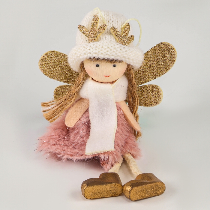 Новый год! Ёлочное украшение кукла «Фея», в шапке с шарфом Новый год! Ёлочное украшение кукла «Фея», в шапке с шарфом
