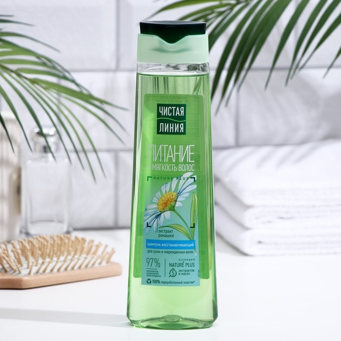 Шампунь для волос Чистая линия «Восстанавливающий», ромашка и репейное масло, 400 мл Шампунь для волос Чистая линия «Восстанавливающий», ромашка и репейное масло, 400 мл