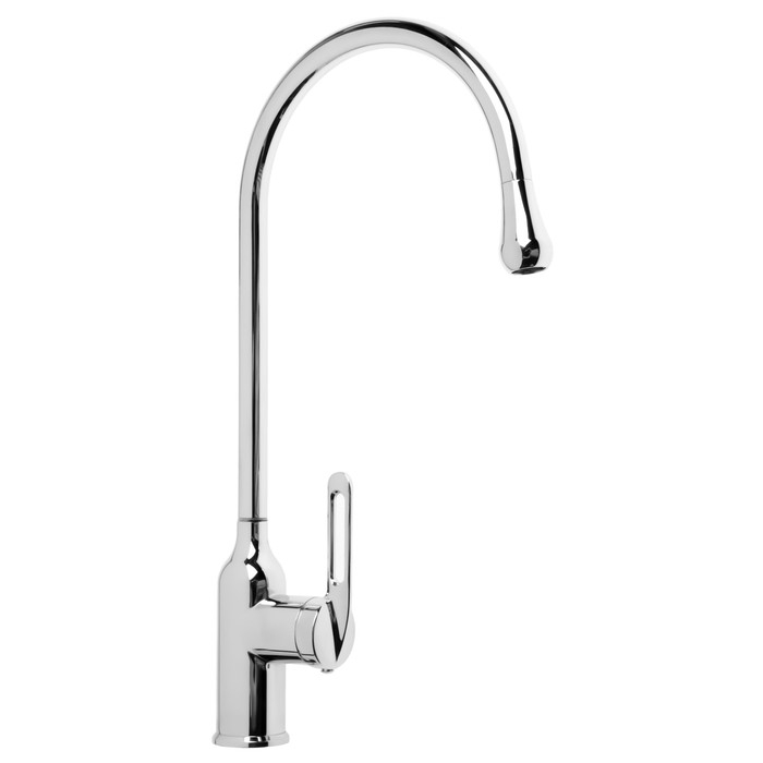 Смеситель для кухни ZEIN Z3745, Смеситель для кухни ZEIN Z3745, "капелька", однорычажный, высота излива 26 см, сатин