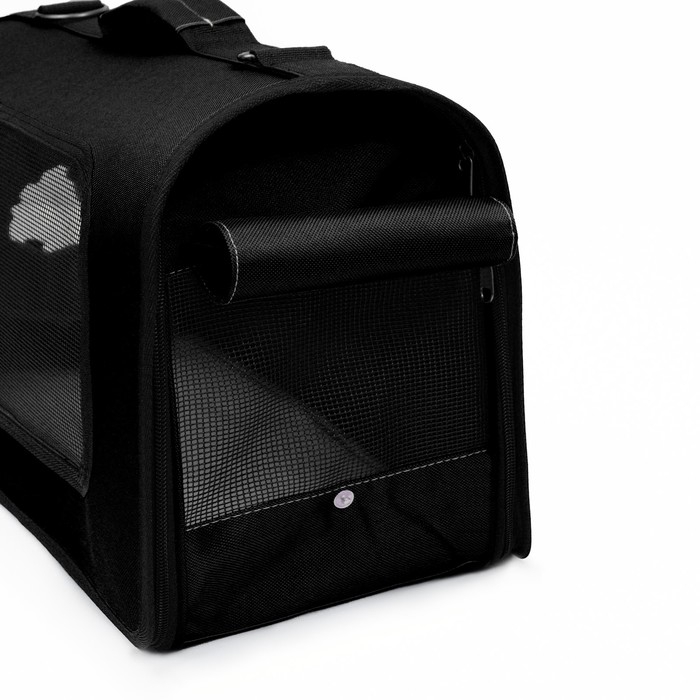 Сумка-переноска с окном для мордочки, 42 х 21 х 25 см, чёрная Сумка-переноска с окном для мордочки, 42 х 21 х 25 см, чёрная