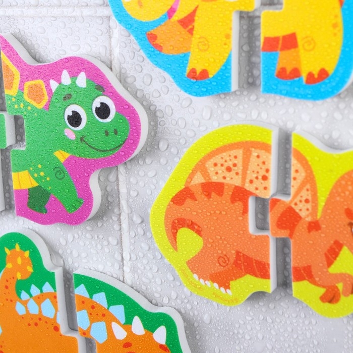 Мягкий пазл для малышей «Динозаврики», 10 пазлов, Крошка Я Мягкий пазл для малышей «Динозаврики», 10 пазлов, Крошка Я
