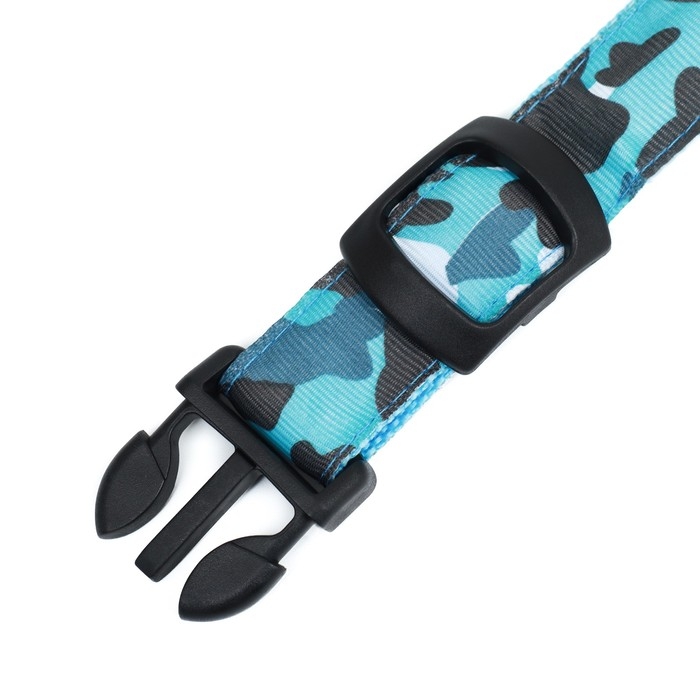 Ошейник с подсветкой Милитари 3 режима свечения размер S, ОШ 22-40 х 2,5 см синий Ошейник с подсветкой Милитари 3 режима свечения размер S, ОШ 22-40 х 2,5 см синий