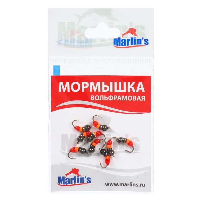 Мормышка вольфрам Marlin's Мураш №2, 3.5 мм, 0.65 г, цвет оранжевый, черный, 10 шт Мормышка вольфрам Marlin's Мураш №2, 3.5 мм, 0.65 г, цвет оранжевый, черный, 10 шт