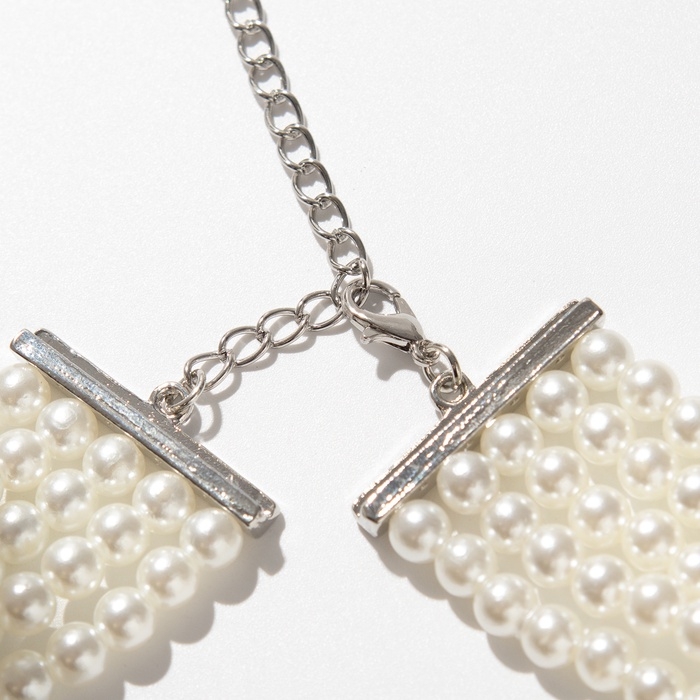 Чокер-колье «Роскошь» жемчужое, белый в серебре, 30,5 см Чокер-колье «Роскошь» жемчужое, белый в серебре, 30,5 см