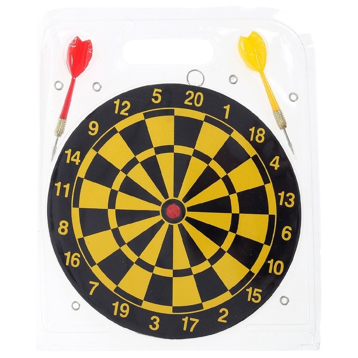 Дартс, мишень диаметром 22 см, 2 дротика Дартс, мишень диаметром 22 см, 2 дротика
