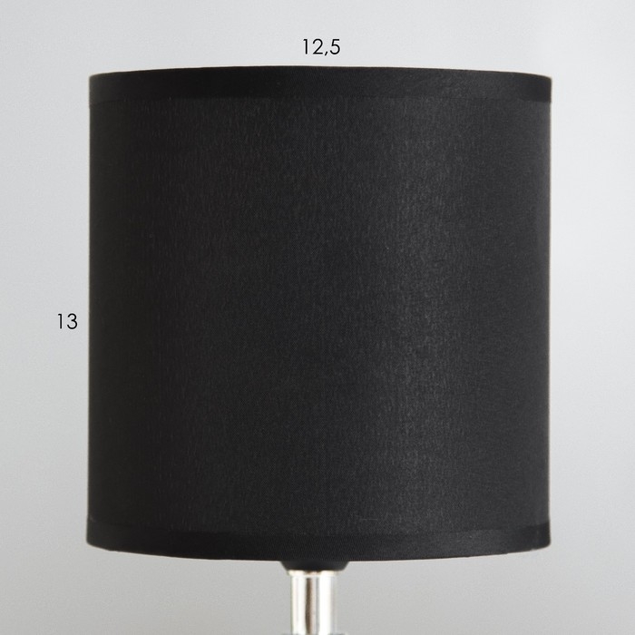 Настольная лампа Настольная лампа "Лаура" Е14 40Вт чёрный 13х13х25 см RISALUX