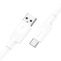 Кабель Hoco X84, Type-C - USB, 3 А, 1 м, передача данных, ПВХ, белый