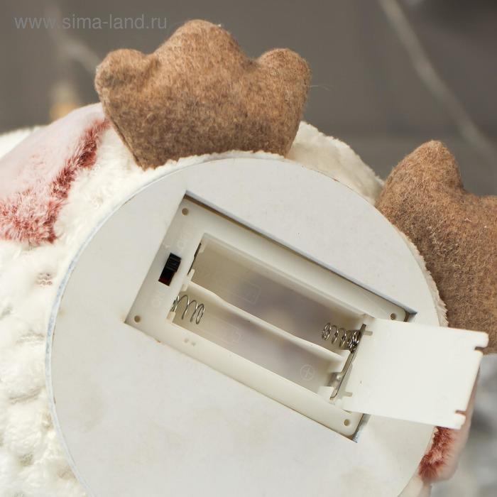 Кукла интерьерная свет Кукла интерьерная свет "Совушка в розовой шапке с оленьими рожками" 25х15х15 см