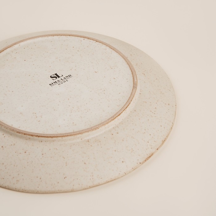 Тарелка керамическая SL Home «Виенто», d=28 см, цвет бежевый Тарелка керамическая SL Home «Виенто», d=28 см, цвет бежевый