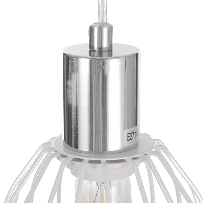 Светильник подвесной Светильник подвесной "Лофт" 1х25Вт Е27 белый/Хром 12х116х11