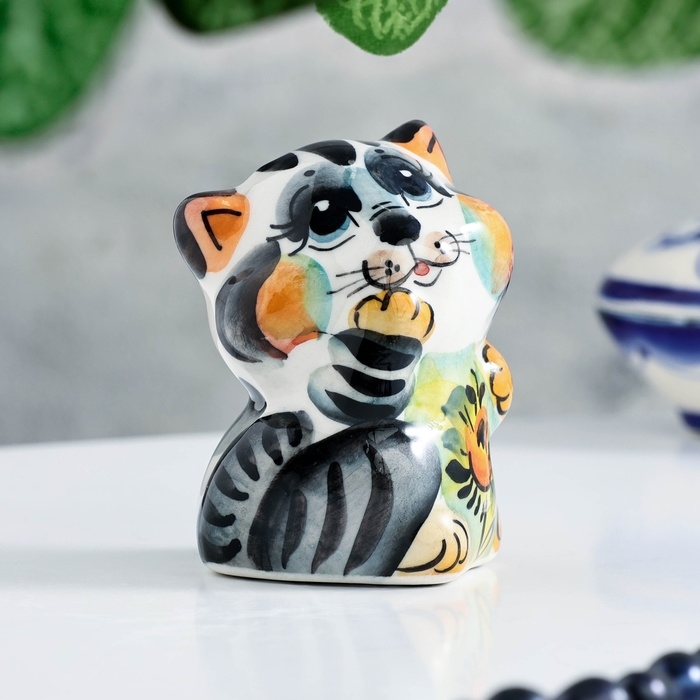 Сувенир Сувенир "Кот Ласка", гжель, цвет