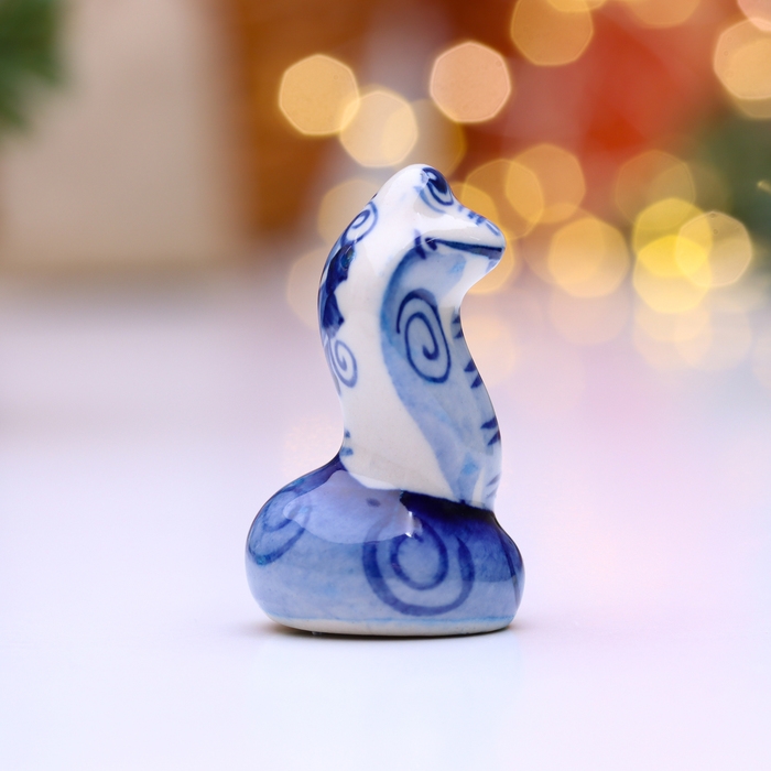 Новый год. Сувенир символ года Новый год. Сувенир символ года "Змея Жан", гжель